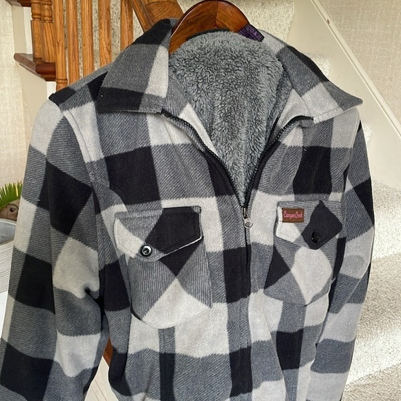 Canyon Creek Woman's Sherpa Plaid Flannel Zip Up Shacket - Picture 2 of 13